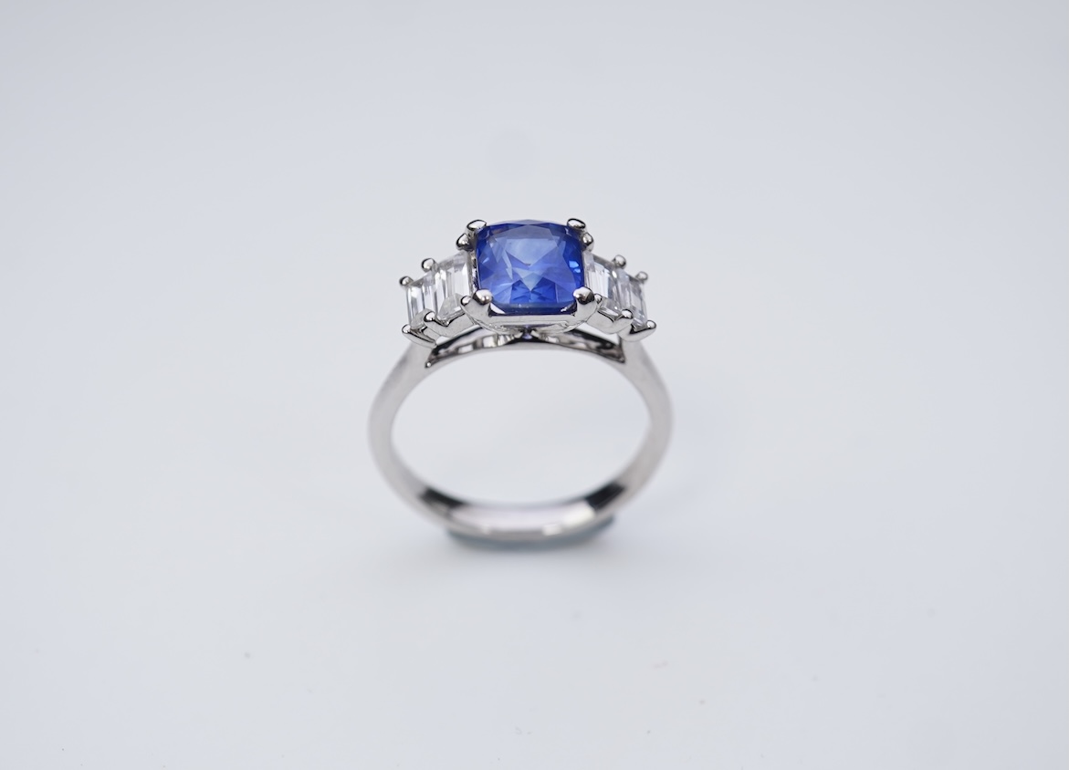 A sapphire ring